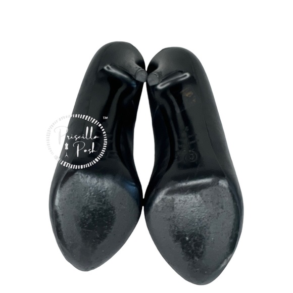 Alexander McQueen Skull Peep Toe Pumps Gold Skull Crystals Black Leather - Picture 13 of 15